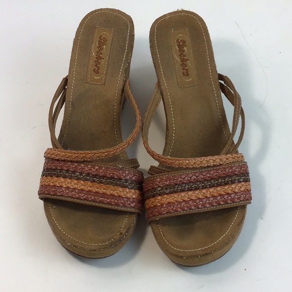 Skechers Shoes | Skechers Cork Wedge Sandal Size 7 | Poshmark